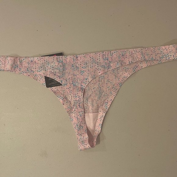 Maidenform Comfort Devotion Thong Underwear 40149 2XL/9 Pink Purple Blue Pattern - Picture 2 of 2